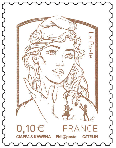 Timbre Marianne et la jeunesse - Brun - 0,10€