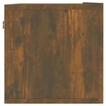 vidaXL Armoire murale TV Chêne fumé 120x30x30 cm Bois d'ingénierie
