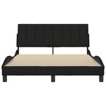 vidaXL Cadre de lit sans matelas noir 120x200 cm tissu