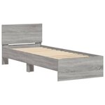 vidaXL Cadre de lit sans matelas avec tête de lit 90x200 cm