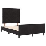 Lit vidaXL Noir 120x190 cm Velours