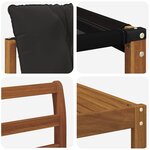vidaXL Ensemble de canapés d'extérieur 5 pc Naturel et Noir