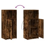 vidaXL Buffet avec LED chêne fumé 42 5x34x100 cm bois d'ingénierie