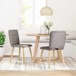 vidaXL Chaises à manger lot de 2 taupe tissu