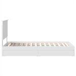 vidaXL Lit de Rangement Blanc 90 x 190 cm Bois d'ingénierie