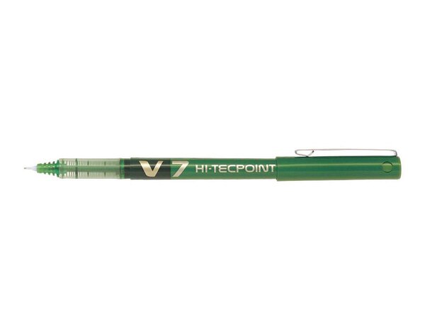 Stylo roller Hi-Tecpoint V7 Encre liquide Pointe moyenne Vert PILOT