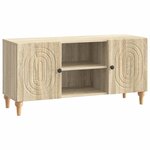 vidaXL Meuble TV Chêne Sonoma 102 x 34 5 x 50 cm Bois d'ingénierie