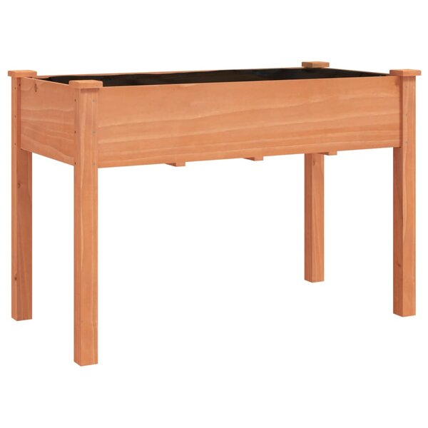 vidaXL Jardinière avec doublure marron 118x59x76 cm bois massif sapin