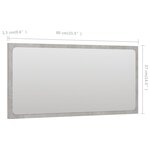 vidaXL Miroir de salle de bain Gris béton 80x1 5x37 cm Aggloméré