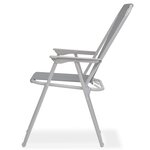 vidaXL Ensemble à manger d'extérieur 6 Pièces Acier et textilène Gris