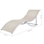 vidaXL Chaises longues pliables 2 Pièces Crème Textilène