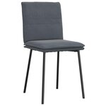 vidaXL Chaises à manger lot de 2 Gris foncé Velours