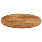 vidaXL Dessus de table Ø 50x2 5 cm rond bois de manguier massif