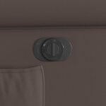 vidaXL Fauteuil inclinable électrique Marron brillant Similicuir