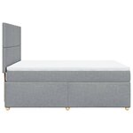 vidaXL Sommier à lattes de lit avec matelas Gris clair 140x190cm Tissu