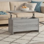 vidaXL Table basse Sonoma gris 102x55 5x52 5 cm Bois d'ingénierie