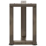 vidaXL Pieds de table basse en T  2 pièces  noir  28 x 25 x (42-43) cm  acier