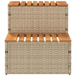 VidaXL Marche bain remous beige 50x50x50 5 cm polyrotin acacia massif