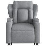 vidaXL Fauteuil inclinable électrique gris clair tissu