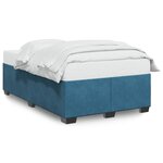 vidaXL Cadre de lit sans matelas bleu 120x200 cm velours
