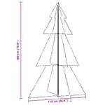 vidaXL Arbre de Noël cône 240 LED d'intérieur/d'extérieur 118x180 cm