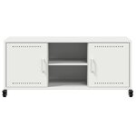 vidaXL Meuble TV blanc 100 5x39x43 5 cm acier