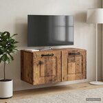 vidaXL Meuble TV mural Bois ancien 59 5 x 31 x 30 cm Bois d'ingénierie