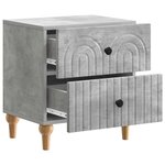 vidaXL Cabinet de chevet 2 Pièces Gris béton 43 x 34 5 x 48 cm