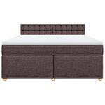 vidaXL Sommier à lattes de lit avec matelas Marron foncé 180x200 cm