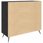 vidaXL Buffet Noir 90 x 34 x 80 cm Bois d'ingénierie