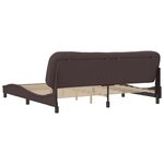 vidaXL Cadre de lit sans matelas Hvar marron foncé 200x200 cm tissu