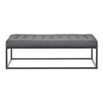 Tabouret banc banquette rembourré 120 x 40 x 38 cm gris 03_0008714