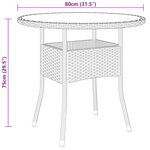 vidaXL Ensemble de bistro de jardin 5 Pièces Résine tressée Noir
