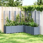 vidaXL Jardinière avec treillis bleu gris 160x160x140 cm PP