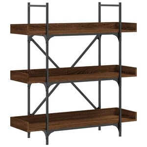vidaXL Bibliothèque à 3 niveaux chêne marron 100x33x108 5 cm