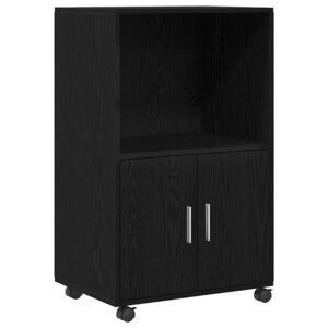 vidaXL Cabinet Roulant Chêne noir 55 x 40 x 91 cm Bois d'ingénierie