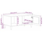 vidaXL Table basse Naturel 80 x 50 x 40 cm Bois de mangue massif