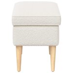 vidaXL Pouf Crème 55 x 35 x 41 cm Bouclé