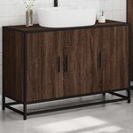 vidaXL Armoire de lavabo de salle de bain chêne marron 90x33x60 cm