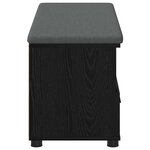 vidaXL Banc d'entrée avec coussin Chêne noir 100 x 38 x 46 cm