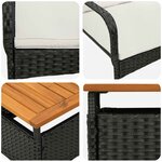 vidaXL Ensemble de jardin avec coussin acier