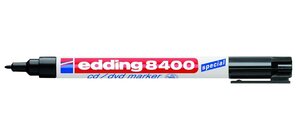 Marqueur permanent cd/ dvd 8400 pte ogive 1 mm noir edding