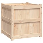 vidaXL Jardinière d'extérieur 60x60x60 cm bois de pin massif