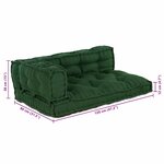 vidaXL Coussin de canapé sur palette Vert tissu