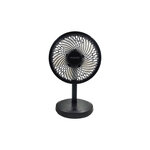 Oceanic Mini Ventilateur Usb Rechargeable - Diametre 15 Cm - 4 W - 4 Vitesses - Batterie Li-ion 2,6 Ah - Noir