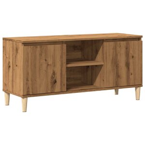 vidaXL Meuble TV chêne artisanal 102x35x50 cm bois d'ingénierie