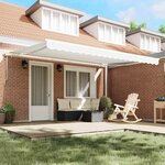 vidaXL Auvent rétractable électrique Blanc 450 × 350 cm