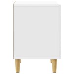 vidaXL Table de chevet 2 Pièces Blanc brillant 43 x 34 5 x 50 cm