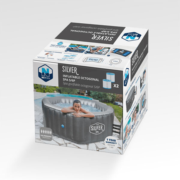 Spa - NetSpa Spa gonflable Silver 5/6 places