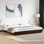 vidaXL Cadre de lit sans matelas noir 200x200 cm